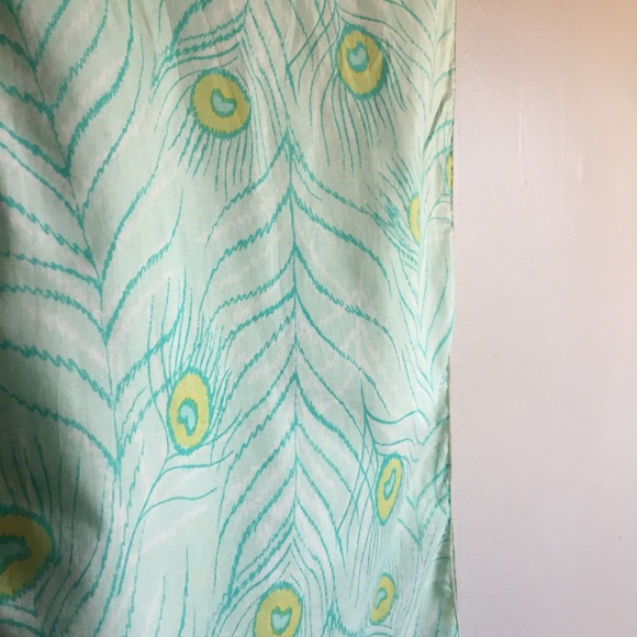 Dana Herbert • NWT Peacock Feather Patterned Scarf - Picture 3 of 5